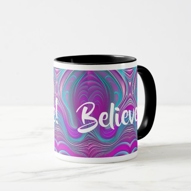 Believe! Psychadelic Swirl Mug (Front Right)