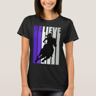 Believe Purple Cowgirl Southern Girls Western Hors T-Shirt