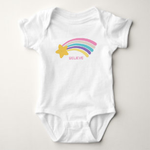 Believe rainbow baby bodysuit