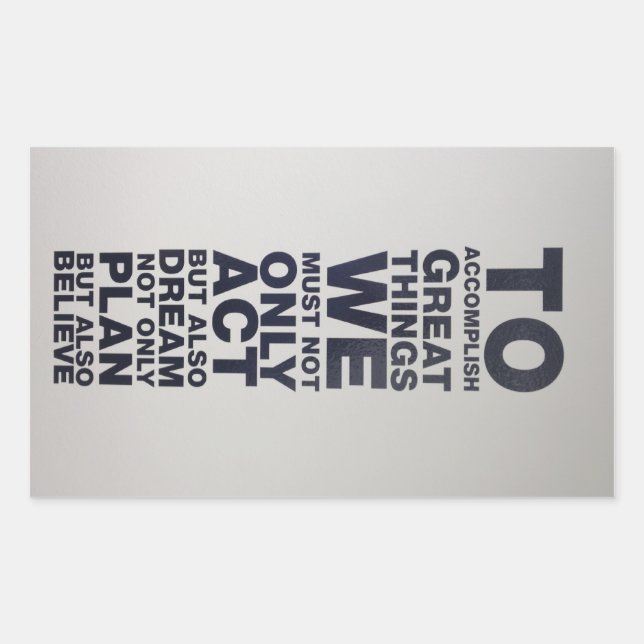 believe rectangular sticker (Front)