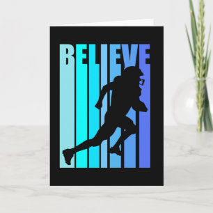Believe Retro Birthday Mens American Football Card