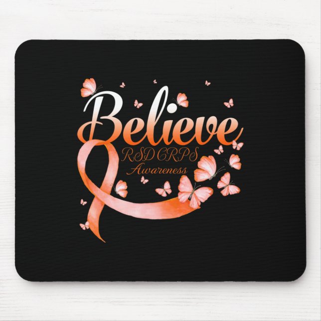 Believe RSD CRPS Awareness Butterfly  Mouse Mat (Front)