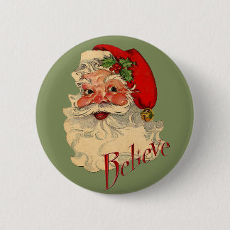 Believe Santa 6 Cm Round Badge