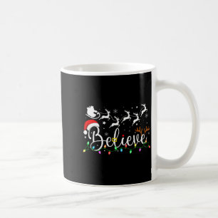 Believe Santa Claus Believe Christmas Matching Paj Coffee Mug