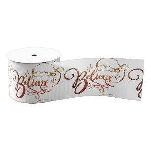 Believe Santa Claus Grosgrain Ribbon