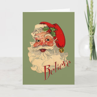 Believe Santa Holiday Card