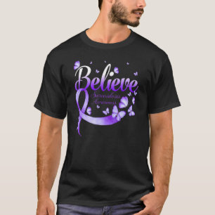 Believe Sarcoidosis Awareness Butterfly T-Shirt