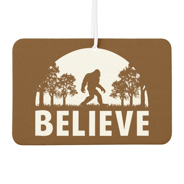 Believe Sasquatch Car Air Freshener (Front)