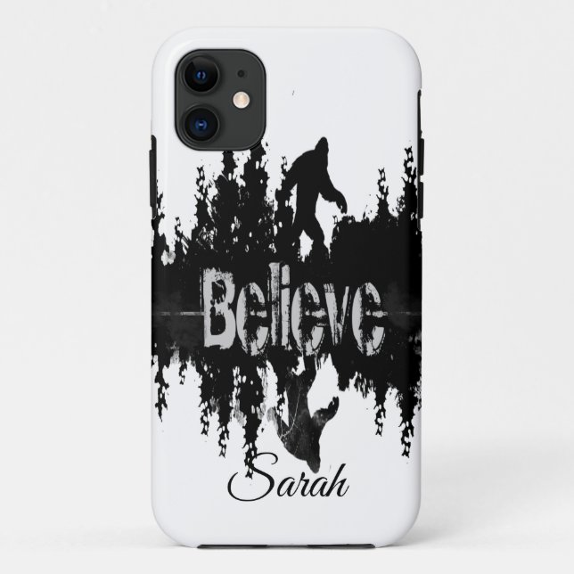 Believe Sasquatch Legend Bigfoot Art Case-Mate iPhone Case (Back)