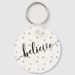Believe Script Key Ring