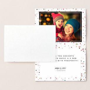 BELIEVE Script + Photo Colour-Matching Snow + Star Foil Card