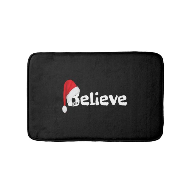 Believe Shirt Christmas Party Bath Mat (Front)