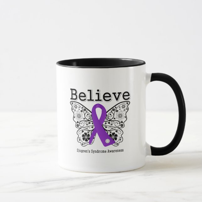 Believe Sjogren Syndrome Mug (Right)