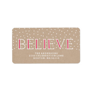 Believe Snowfall Holiday Address Labels