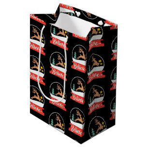Believe Snowglobe Medium Gift Bag