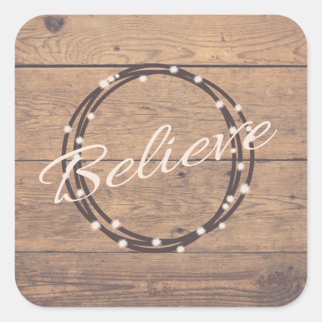 Believe Square Sticker (Front)