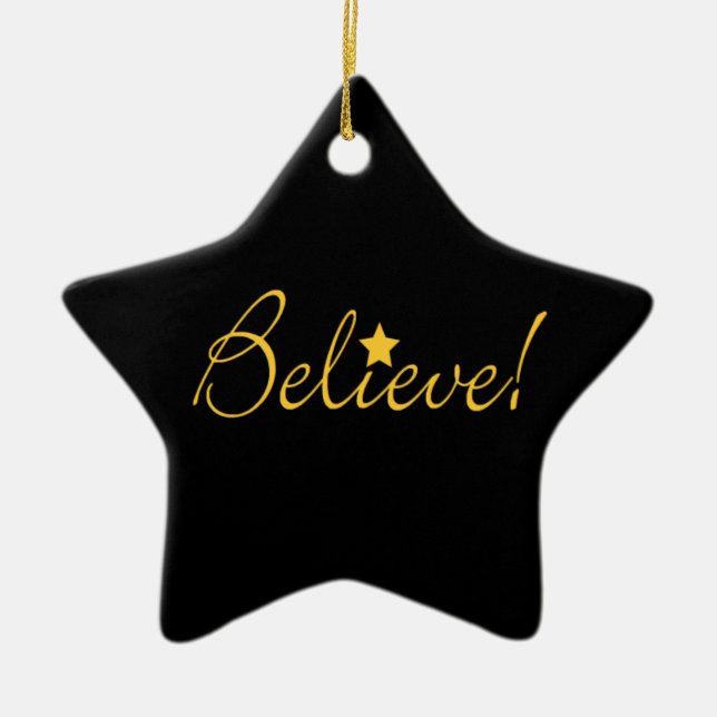 Believe star ornament (Front)
