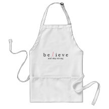 Believe Stay Strong Breast Cancer apron