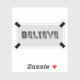 Believe Sticker, Ripped Inspirational Lasso
