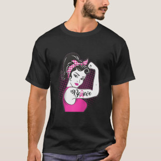 Believe Strong K Ribbon Breast Cancer Awareness T-Shirt