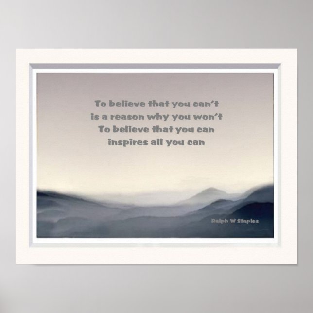 Believe that you can poster (Front)