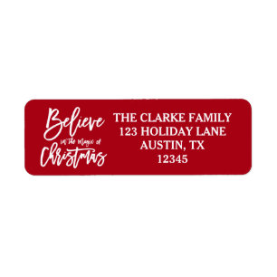 Believe   The Magic of Christmas Holiday Labels