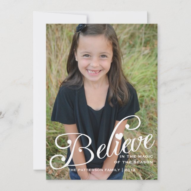 BELIEVE | The Magic of Christmas Photo Card (Front)