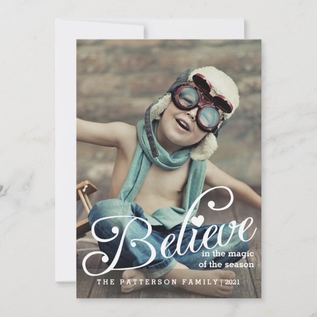 BELIEVE | The Magic of Christmas Photo Card (Front)