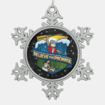 Believe the Promise Snowflake Framed Ornament