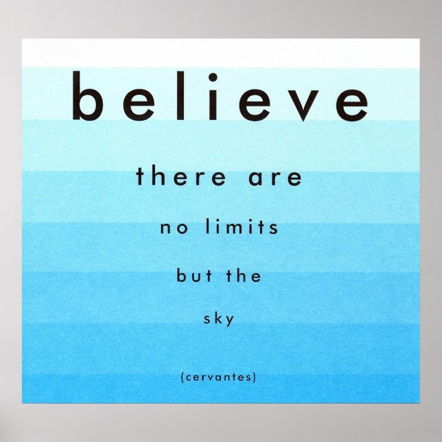 Believe There Are No Limits Poster (Front)