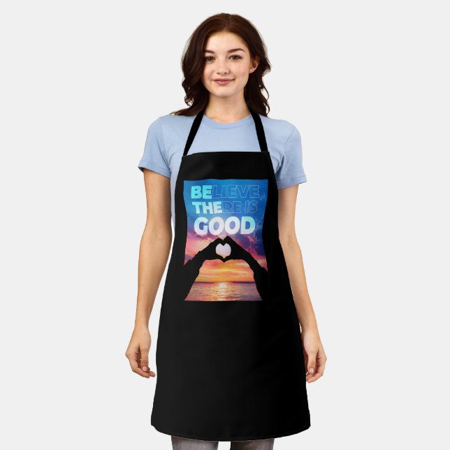 Believe There Is Good Heart Graphic Apron (Worn)