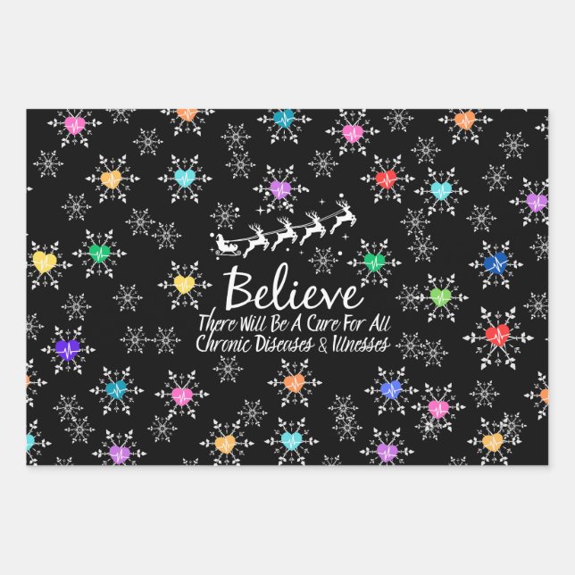Believe There Will Be A Cure  Wrapping Paper Sheet (Front)