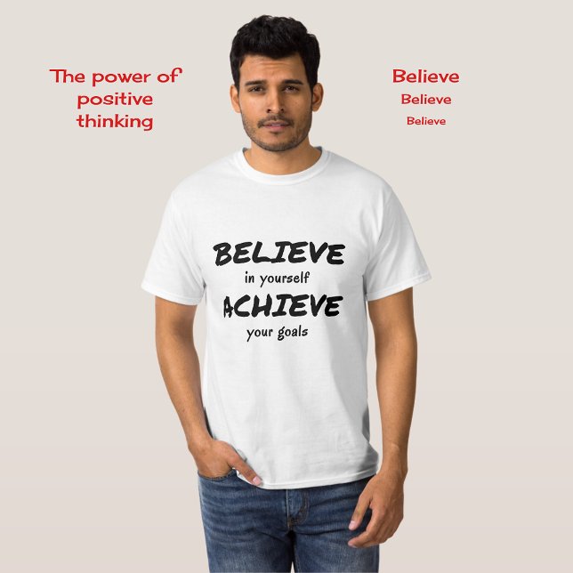 Believe to achieve motivational text sports T-Shirt (Creator Uploaded)