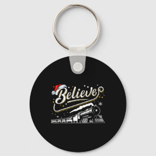 Believe Train Christmas North Pole Polar Express F Key Ring