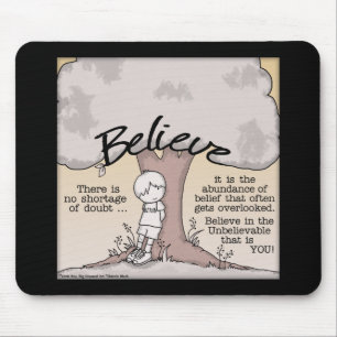 Believe Tree Mouse Mat