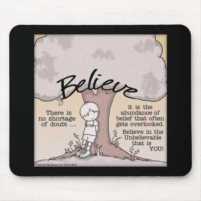 Believe Tree Mouse Mat (Front)