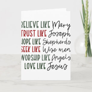 Believe Trust Hope Seek Like Shepherds Christian C Card