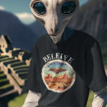 Believe UFO Space Ship Grunge T-Shirt<br><div class="desc">This design may be personalised by choosing the Edit Design option. You may also transfer onto other items. Contact me at colorflowcreations@gmail.com or use the chat option at the top of the page if you wish to have this design on another product or need assistance with this design. See more...</div>