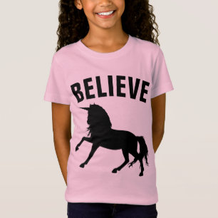 BELIEVE UNICORN Kids Girls T-shirts