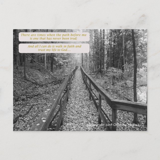 Believe - "Walk In Faith" Postcard (Front)