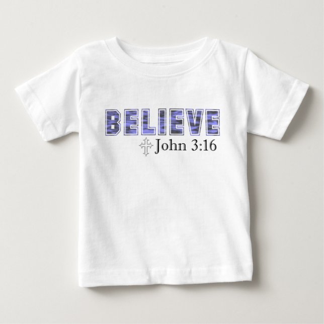 Believe With Cross Toddler Tee (Front)