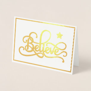 Believe with star foil  card