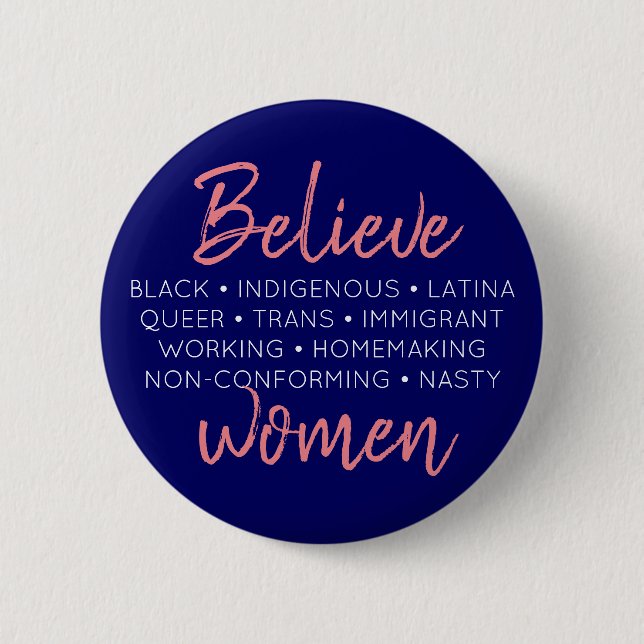 "Believe women" button (Front)