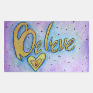 Believe Word Art Inspirational Decal Stickers