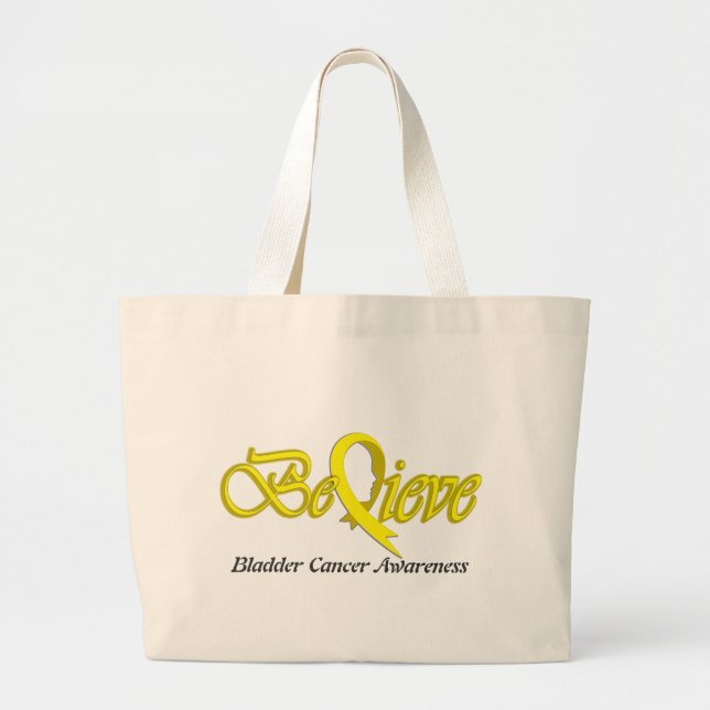 Believe (Yellow - Gift Items) Large Tote Bag (Front)