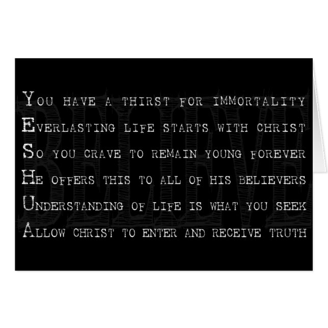 Believe Yeshua. Christian (Front Horizontal)