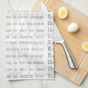 Believe Yeshua. Christian Tea Towel