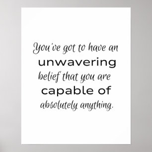 Believe You Are Capable: Motivation Class Poster