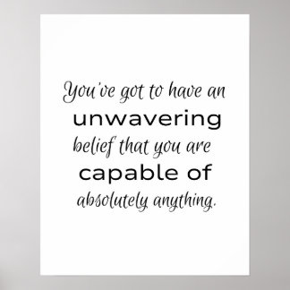 Believe You Are Capable: Motivation Class Poster 