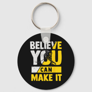 Believe You Can Achieve Your Hockey Goals Motivati Key Ring